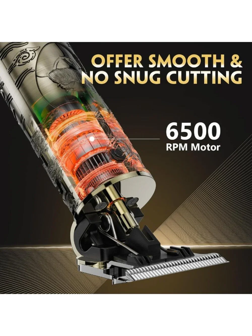 Professional Cordless Hair Clippers for Men, Zero Gap T-Blade Trimmer & Beard